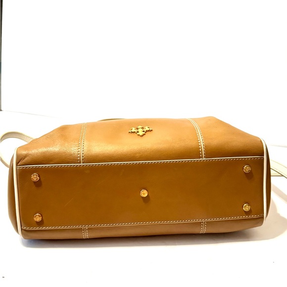 Prix De Dressage Brown leather with cream trim shoulder bag/handbag - Picture 5 of 12